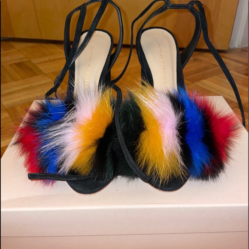 Loeffler Randall REAL fur sandals